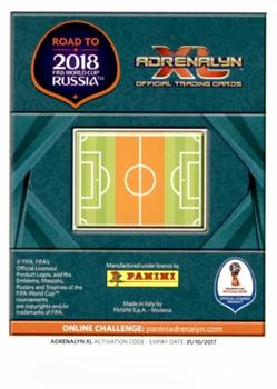 2017 Panini Adrenalyn XL Road to 2018 World Cup - Limited Editions #NNO Eden Hazard Back