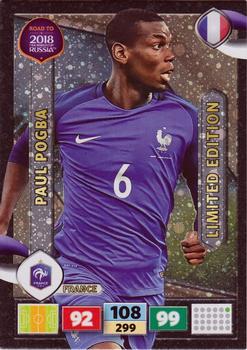 2017 Panini Adrenalyn XL Road to 2018 World Cup - Limited Editions #NNO Paul Pogba Front