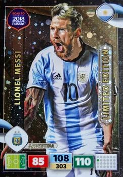 2017 Panini Adrenalyn XL Road to 2018 World Cup - Limited Editions #NNO Lionel Messi Front