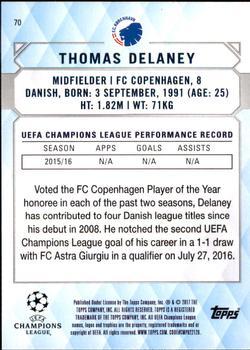 2017 Topps UEFA Champions League Showcase - Gold #70 Thomas Delaney Back