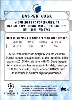 2017 Topps UEFA Champions League Showcase - Gold #74 Kasper Kusk Back