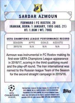 2017 Topps UEFA Champions League Showcase - Gold #87 Sardar Azmoun Back