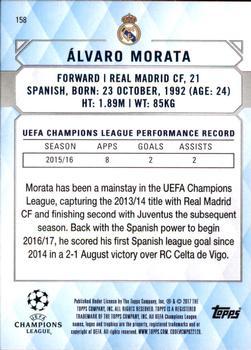 2017 Topps UEFA Champions League Showcase - Gold #158 Álvaro Morata Back