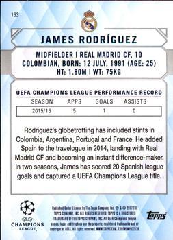 2017 Topps UEFA Champions League Showcase - Gold #163 James Rodríguez Back