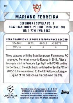 2017 Topps UEFA Champions League Showcase - Gold #168 Mariano Ferreira Back