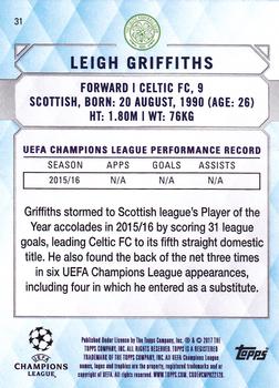 2017 Topps UEFA Champions League Showcase - Red #31 Leigh Griffiths Back