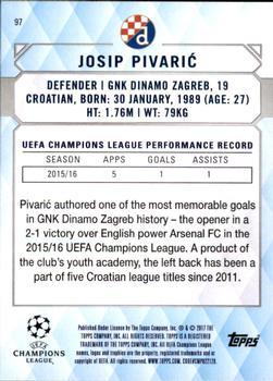 2017 Topps UEFA Champions League Showcase - Red #97 Josip Pivaric Back
