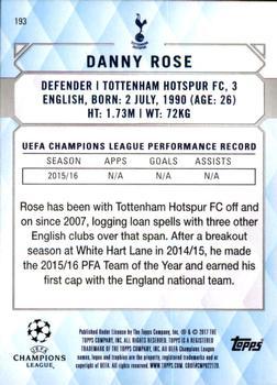 2017 Topps UEFA Champions League Showcase - Red #193 Danny Rose Back