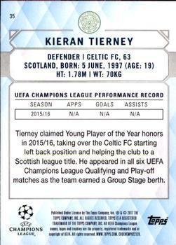2017 Topps UEFA Champions League Showcase - Black #35 Kieran Tierney Back