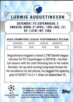 2017 Topps UEFA Champions League Showcase - Black #71 Ludwig Augustinsson Back