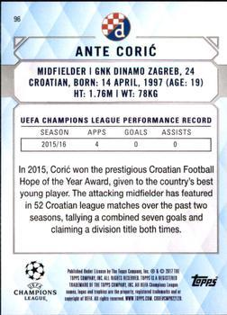 2017 Topps UEFA Champions League Showcase - Black #96 Ante Coric Back