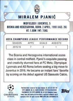2017 Topps UEFA Champions League Showcase - Black #103 Miralem Pjanic Back