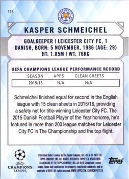 2017 Topps UEFA Champions League Showcase - Black #113 Kasper Schmeichel Back