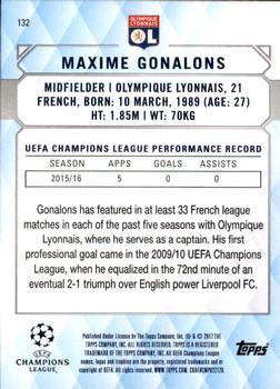 2017 Topps UEFA Champions League Showcase - Black #132 Maxime Gonalons Back