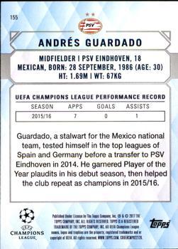 2017 Topps UEFA Champions League Showcase - Black #155 Andres Guardado Back