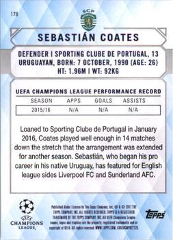 2017 Topps UEFA Champions League Showcase - Black #178 Sebastian Coates Back