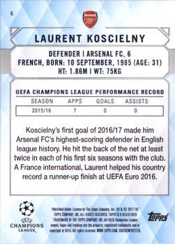 2017 Topps UEFA Champions League Showcase - Champions #6 Laurent Koscielny Back
