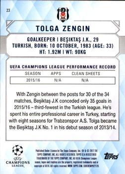 2017 Topps UEFA Champions League Showcase - Champions #23 Tolga Zengin Back