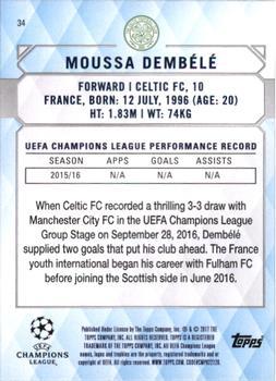 2017 Topps UEFA Champions League Showcase - Champions #34 Moussa Dembele Back
