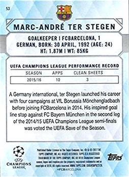 2017 Topps UEFA Champions League Showcase - Champions #53 Marc-Andre ter Stegen Back