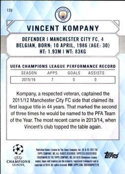 2017 Topps UEFA Champions League Showcase - Champions #129 Vincent Kompany Back