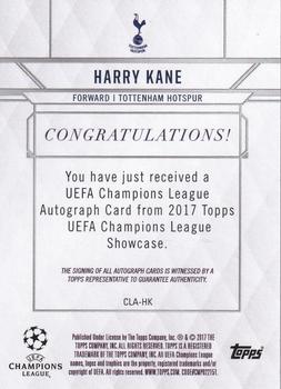 2017 Topps UEFA Champions League Showcase - Champions League Autographs #CLA-HK Harry Kane Back