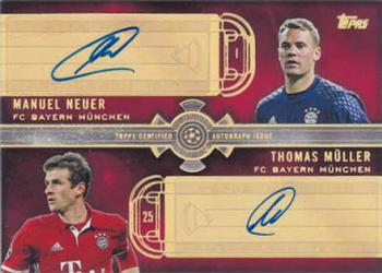 2017 Topps UEFA Champions League Showcase - Champions Pairings Dual Autographs #CPA-MN Thomas Müller / Manuel Neuer Front