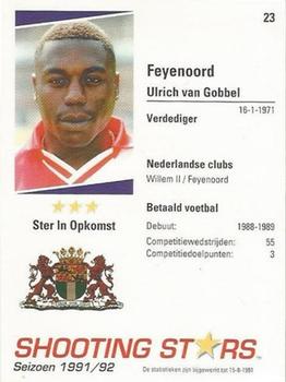 1991-92 Shooting Stars Dutch League #23 Ulrich van Gobbel Back