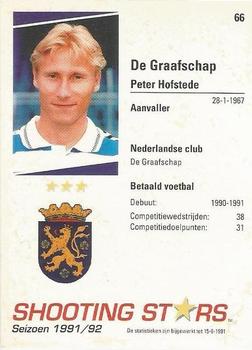 1991-92 Shooting Stars Dutch League #66 Peter Hofstede Back