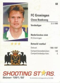 1991-92 Shooting Stars Dutch League #68 Claus Boekweg Back