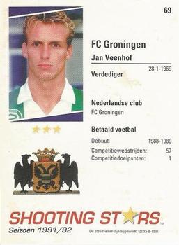 1991-92 Shooting Stars Dutch League #69 Jan Veenhof Back