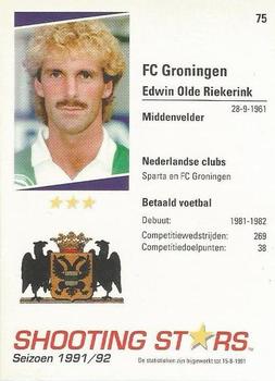 1991-92 Shooting Stars Dutch League #75 Edwin Olde Riekerink Back