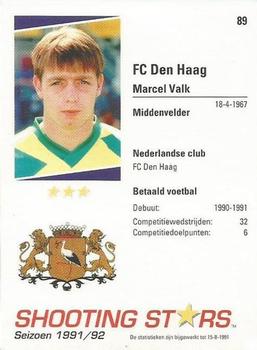 1991-92 Shooting Stars Dutch League #89 Marcel Valk Back