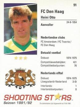 1991-92 Shooting Stars Dutch League #91 Heini Otto Back