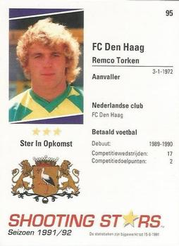 1991-92 Shooting Stars Dutch League #95 Remco Torken Back