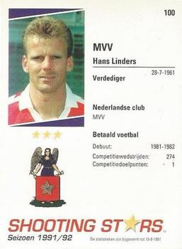1991-92 Shooting Stars Dutch League #100 Hans Linders Back