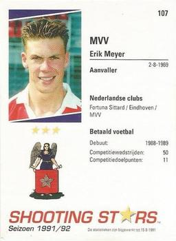 1991-92 Shooting Stars Dutch League #107 Erik Meyer Back