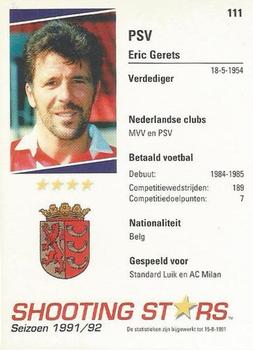 1991-92 Shooting Stars Dutch League #111 Eric Gerets Back