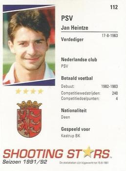 1991-92 Shooting Stars Dutch League #112 Jan Heintze Back