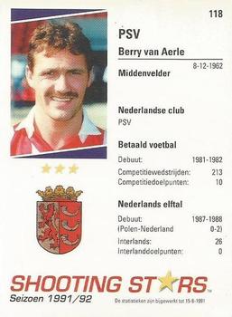 1991-92 Shooting Stars Dutch League #118 Berry van Aerle Back
