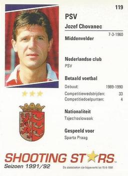 1991-92 Shooting Stars Dutch League #119 Jozef Chovanec Back