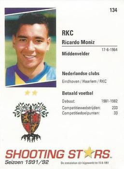 1991-92 Shooting Stars Dutch League #134 Ricardo Moniz Back
