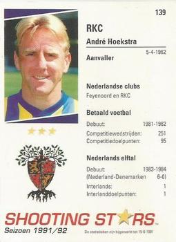 1991-92 Shooting Stars Dutch League #139 Andre Hoekstra Back