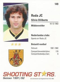 1991-92 Shooting Stars Dutch League #149 Silvio Diliberto Back