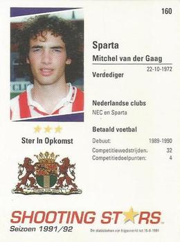 1991-92 Shooting Stars Dutch League #160 Mitchel van der Gaag Back
