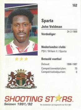 1991-92 Shooting Stars Dutch League #162 John Veldman Back