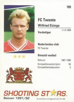 1991-92 Shooting Stars Dutch League #189 Wilfried Elzinga Back