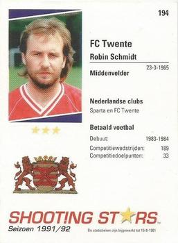 1991-92 Shooting Stars Dutch League #194 Robin Schmidt Back