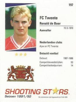1991-92 Shooting Stars Dutch League #197 Ronald de Boer Back
