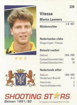 1991-92 Shooting Stars Dutch League #220 Martin Laamers Back